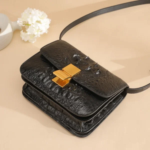 2022 New Crocodile Skin Lady's Shoulder Bag Fashion Genuine Leather Women Messenger Bag Leisure Small Square Bag 45 - Image 2