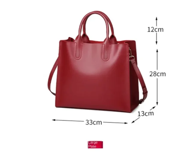 2023 New Genuine Leather Women's Handbags Female Tote Bag Large Capacity A4 File Package Bag Lady Shoulder Messenger Bags - Image 4