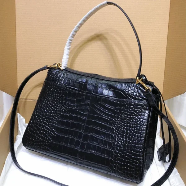 Crocodile Pattern Handbag 2024 New Genuine Leather Women's Bag with Advanced Feeling, Lazy Crossbody Underarm Bag Large Capacity - Image 2