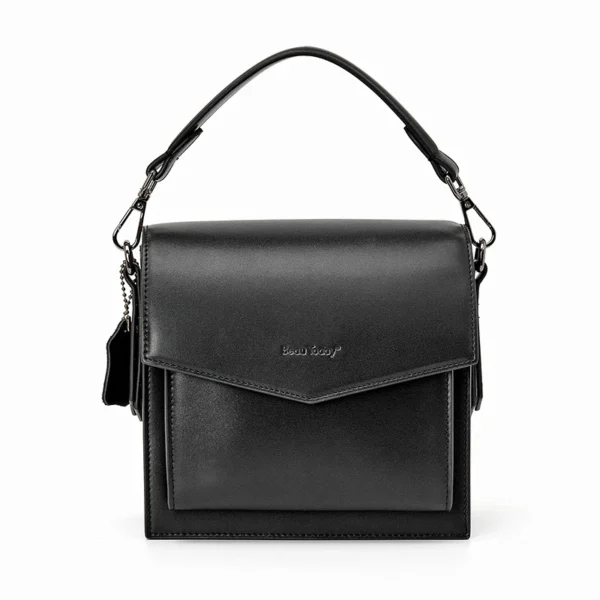 BeauToday Shoulder Handbags Women Genuine Cow Leather Hand Carry Simple Falp Pocket Elegant Square Female Messenger Bags 61009 - Image 10