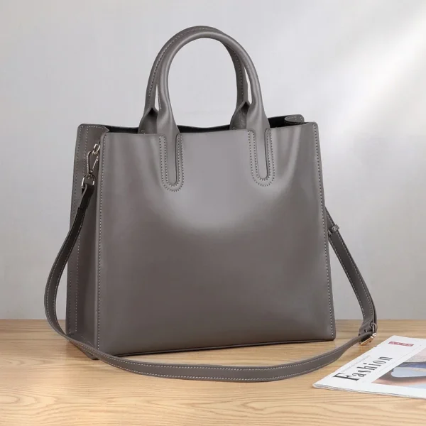 2023 New Genuine Leather Women's Handbags Female Tote Bag Large Capacity A4 File Package Bag Lady Shoulder Messenger Bags - Image 7