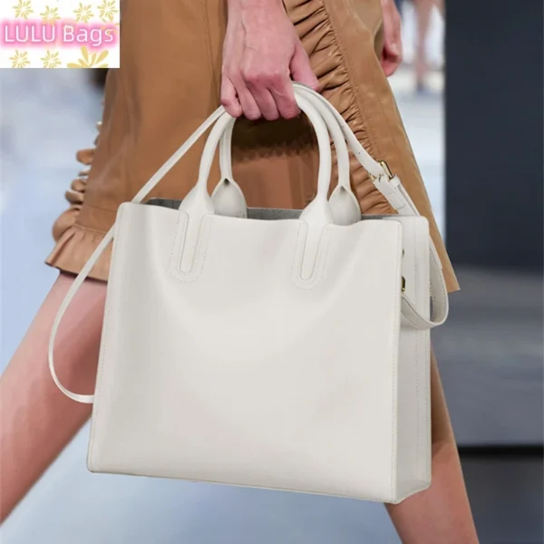 2023 New Genuine Leather Women's Handbags Female Tote Bag Large Capacity A4 File Package Bag Lady Shoulder Messenger Bags