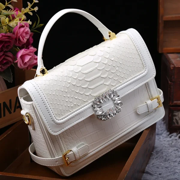 Counter genuine goods 2024 New Fashion Women's Bag Korean All-match Shoulder Crossbody Small Square Bag Diamond Handbag - Image 3