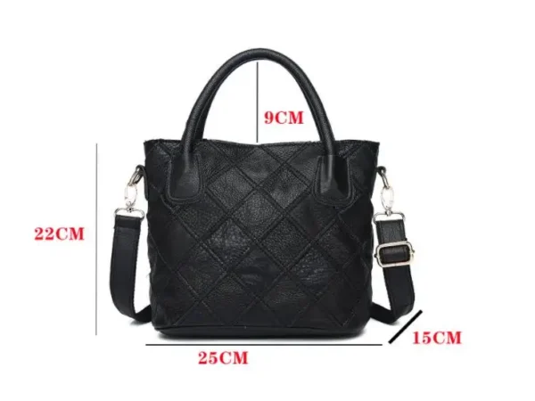 2023 New Women's Bag Soft Genuine Leather Casual Shoulder Crossbody Small Square Bag Luxury Fashion Portable Commuter Tote Bags - Image 6