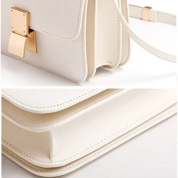 Women Shoulder Bag Female Split Leather Ins Vintage Messenger Lady Small Square Palm Texture Printing Box Flap Underarm Bag 2022 - Image 5