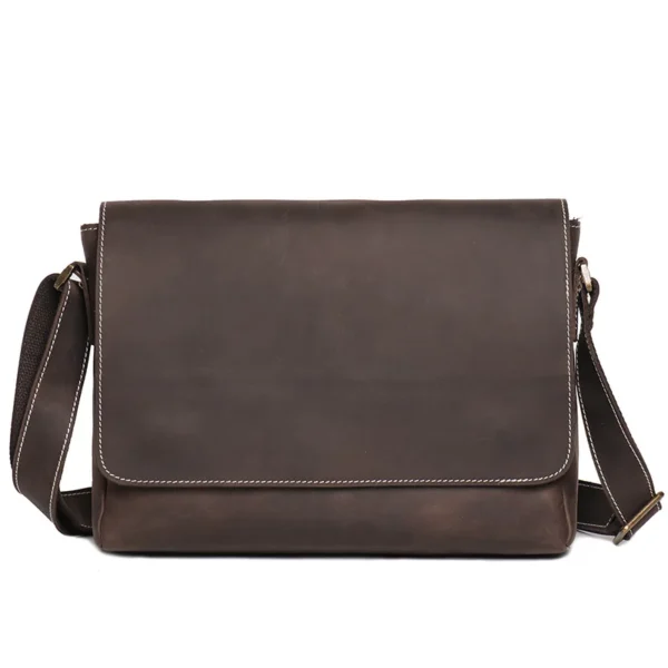 2024 New Men Head Cowhide Leather Shoulder Messenger Cross Body Vintage Purses And Handbags - Image 6