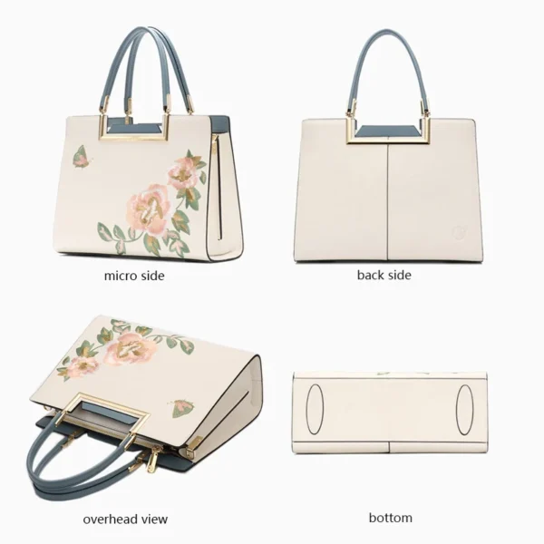 2023 New Women Elegant Handbag Gift for Mothers Luxury Embroidery Peony Flowers Shoulder Bag Female National Design Messenger - Image 2