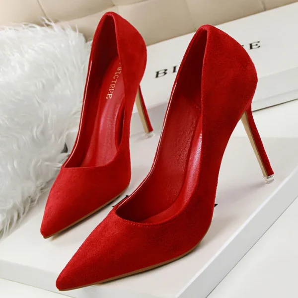 BIGTREE Shoes 2024 New Women Pumps Suede High Heels Shoes Fashion Office Shoes Stiletto Party Shoes Female Comfort Women Heels - Image 14