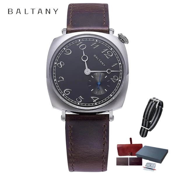 Baltany 1921 Classic 38MM Men's VD78 Quartz Watch Luxury Sapphire Stainless Steel Retro Leather Waterproof 5Bar Watch reloj homb - Image 8