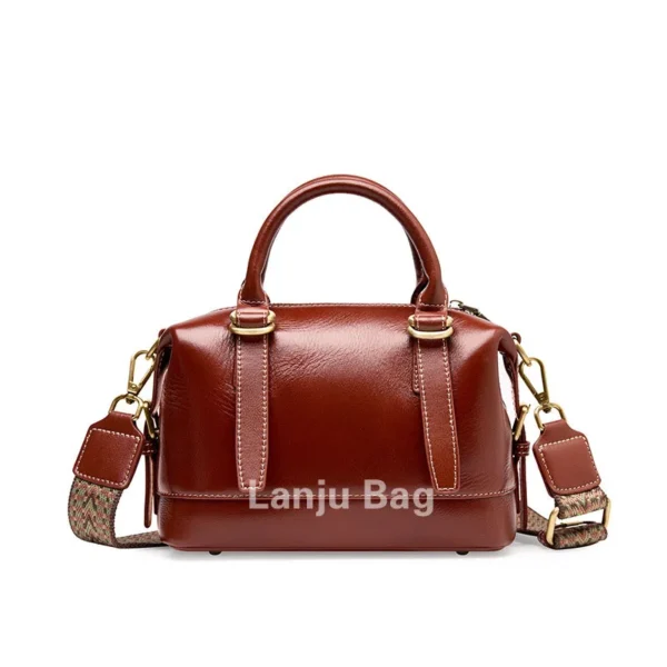 2023 New Women's Bag Luxury Leather Boston Pillow Bag Original Designer Handbag Woven Shoulder Strap Crossbody Bag - Image 8