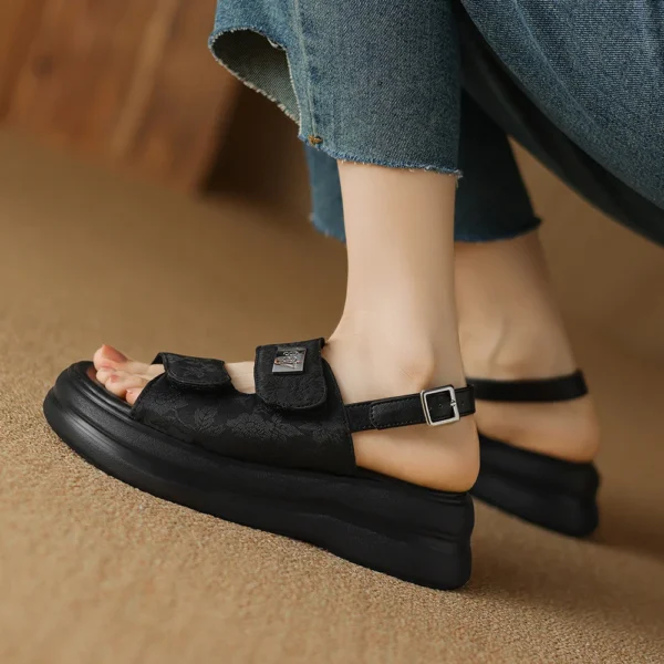 Womens Platform Sandals Fashion Trend Anti-slip Wear-resistant Flat Sandals for Women Outdoor Beach Shoes Female Summer Flats - Image 5