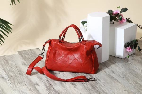 Bag Y2k Shoulder Tote Handbag Women's Crossbody New Genuine Leather Top Layer Cowhide Simplified Casual High-Capacity Retro Hand - Image 8