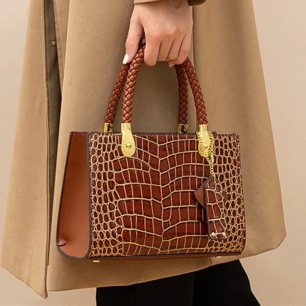 Crocodile Pattern Leather Women Handbags Design Lady Small Square Shoulder Messenger Bag Mom Luxury Fashion Crossbody Bags 2023