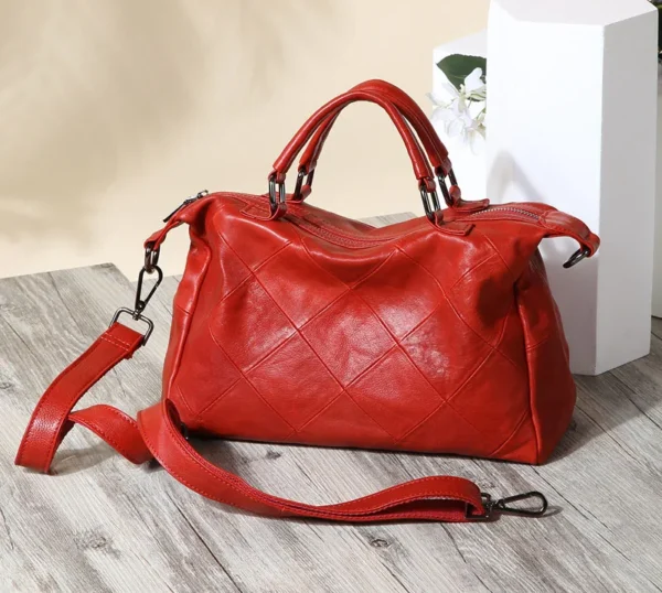 2023 New Women's Simple Luxury Brand Solid Color Pillow Bag Designer Leather Handbag Crossbody Top-handle Bags For Shopper - Image 8