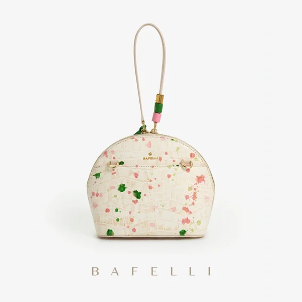 BAFELLI WOMEN'S NEW BAG ORIGINAL STYLE DESIGNER BRAND LUXURY HANDBAG TRENDING EVENING 2023 FASHION PURSE LEATHER CASUAL COLOR - Image 2