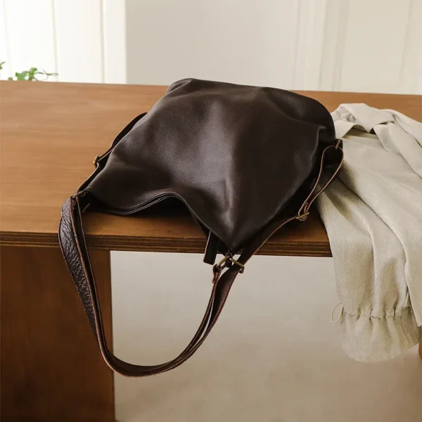 2024 New Women Lxuury Brand Head Cowhide Leather Purses And Handbags Armpit Bags - Image 2