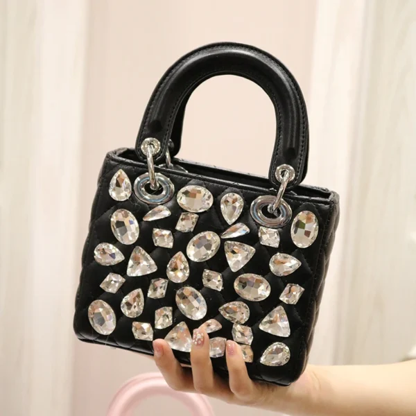 2022 Spring Popular Fashionable Women's Fashion Versatile Rhinestone Minority Personalized Portable Shoulder Messenger Bag - Image 2