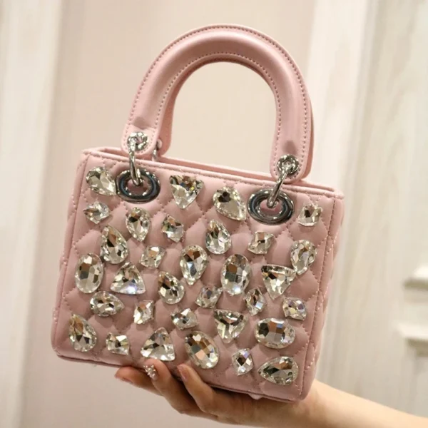 2022 Spring Popular Fashionable Women's Fashion Versatile Rhinestone Minority Personalized Portable Shoulder Messenger Bag - Image 7