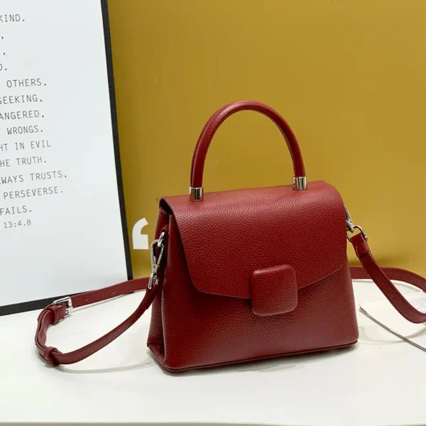 Fashion Female Genuine Leather Messenger Bags Solid Color Lady Commute Handbag Casual Women Square Single Shoulder Bag New 2023 - Image 9