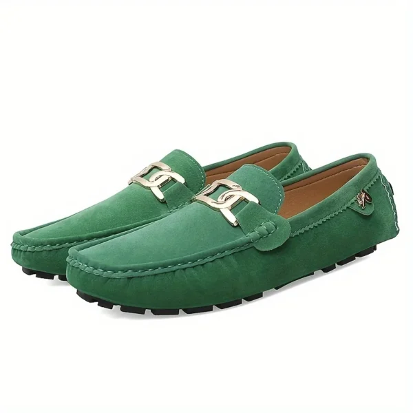 Flat Shoes Female 2024 New Women Flats Genuine Leather Moccasins Men Casual Slip-on Loafers Big Size 44 Purple Hoop Boat Shoes - Image 10