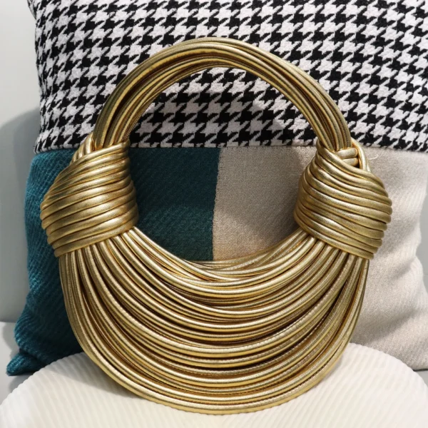 Bag For Women Handbags New In 2024 Trends Luxury Designer Brand Bags Handwoven Noodle Rope Knotted Pulled Bread - Image 14