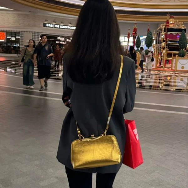 2024 new net red with the same mini square bamboo crossbody bag handbag with fashion handbag woman - Image 5