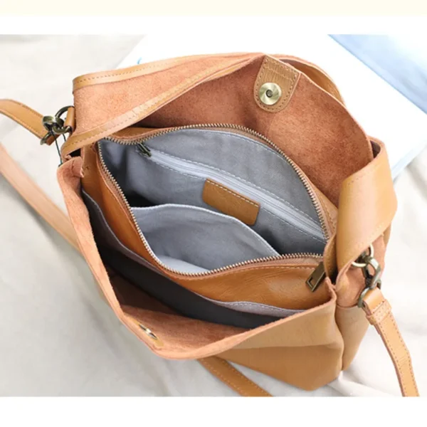 2024 Women Composite Bags High Quality Genuine Leather Shoulder bags Multi Functional Handbag Casual Crossbody - Image 2