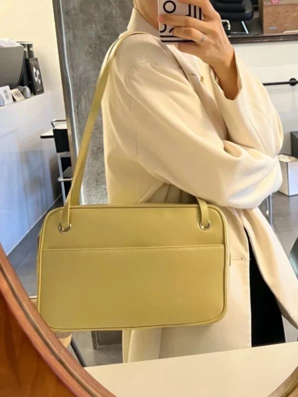 Women's Tote Bag Genuine Leather Large Capacity Square One Shoulder Bag Fashion Underarm Business Briefcase Luxury Designer Bag - Image 9