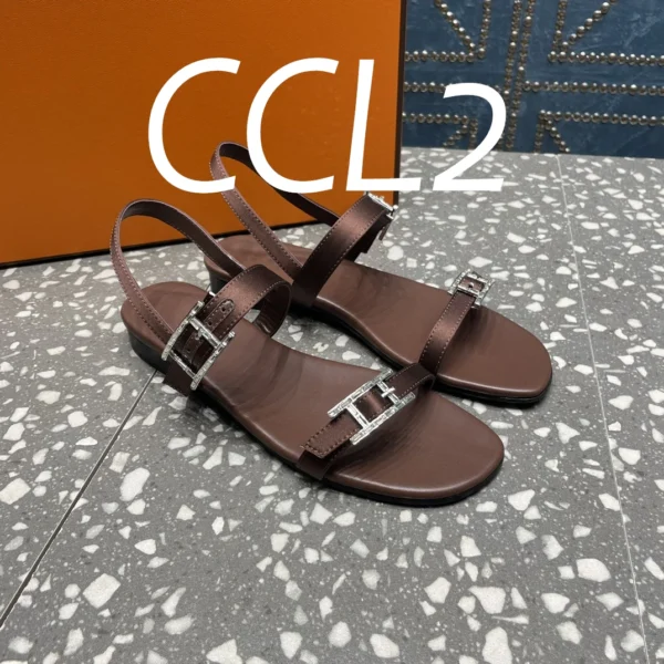 24 years spring and summer new ladies flat sandals ladies fashion shoes silk upper sheepskin cushion foot leather outsole - Image 7