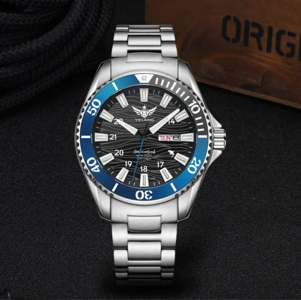 YELANG Japan Eco-Drive Solar Movement Watches Luxury Men's Watch Business 30ATM Professional Waterproof Gas Luminous Watch - Image 17