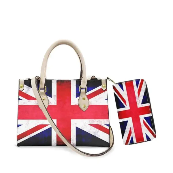 British Flag Shouldr Bags for Women Casual Messenger Bag Female PU Leather Bags Party Handbag with Wallet Set - Image 10