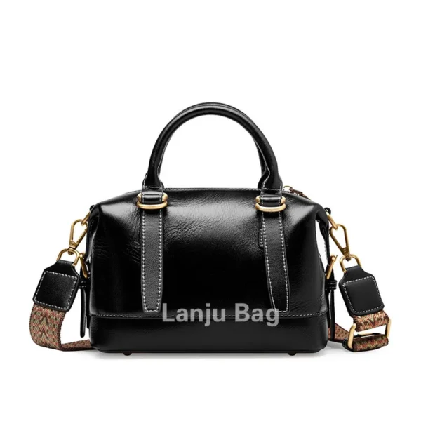 2023 New Women's Bag Luxury Leather Boston Pillow Bag Original Designer Handbag Woven Shoulder Strap Crossbody Bag - Image 9