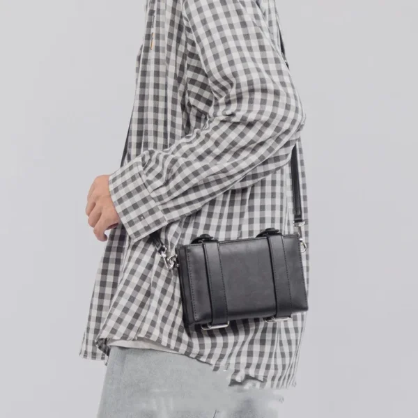 Box-type Cross-body Bag Men's Trendy Brand Bag Casual  Light Luxury Shoulder Small Square Bag