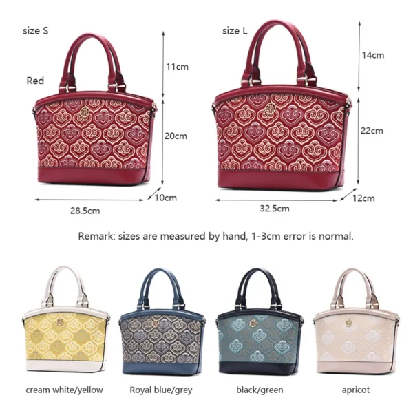 2023 New Women Handbag Female China-Chic Element Advanced Texture Chi-pao Shell Bag Embroidery Lucky Pattern Crossbody Messenger - Image 5