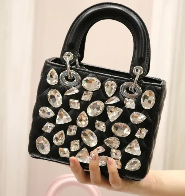 2022 Spring Popular Fashionable Women's Fashion Versatile Rhinestone Minority Personalized Portable Shoulder Messenger Bag - Image 8