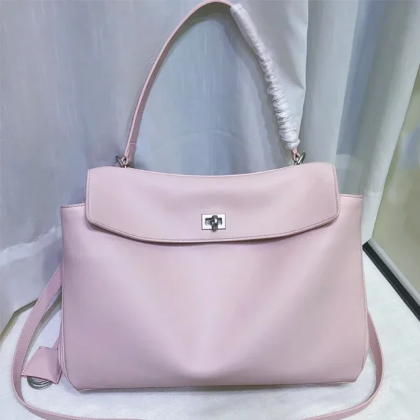 34cm Handbag Crossbody Bag Large Capacity 2024 Spring and Summer New Fashionable Simple Solid Color Flip Bag Single Shoulder Bag - Image 4