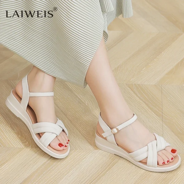 Women's Sandals Vintage Toe Flat Roman Style Platform 2024 New Sandals Designer Sandals  Luxury Sandals  Women Shoes Brand