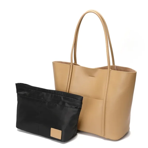 2023 New Genuine Leather Tote Bag Summer Handbag Commuter Large Capacity Shoulder Bag for Women - Image 5