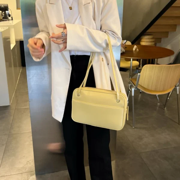 Women's Tote Bag Genuine Leather Large Capacity Square One Shoulder Bag Fashion Underarm Business Briefcase Luxury Designer Bag - Image 4