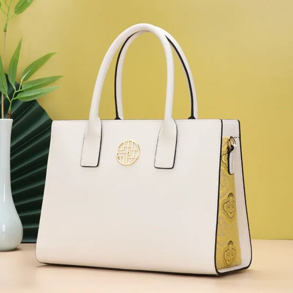 2023 New Women Handbag Gift for Mothers Chinoiserie Bag Female Cross-body Messenger Elegant White Red Split Leather Shoulder Bag - Image 7