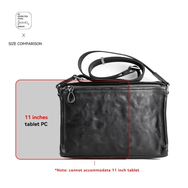 2022 New Crossbody Bag Genuine Leather Shoulder Bag Handbag For Men Women Chest Bag Large Capacity Weekender Travel Bag Tote - Image 3