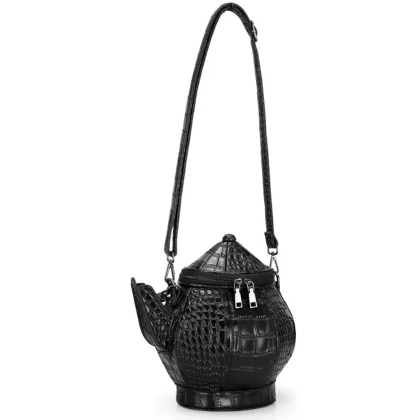 2024 Crocodile New Pattern Creative Chinese Style Tea Wine Pot Design Women's Single Shoulder Crossbody Bag - Image 3