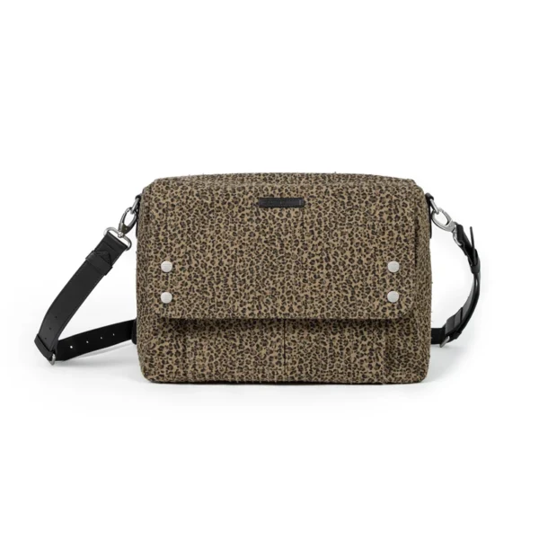 European And American Retro Leopard Print Frosted Suede Square Shoulder Bag Fashionable And Personalized Crossbody Messenger Bag