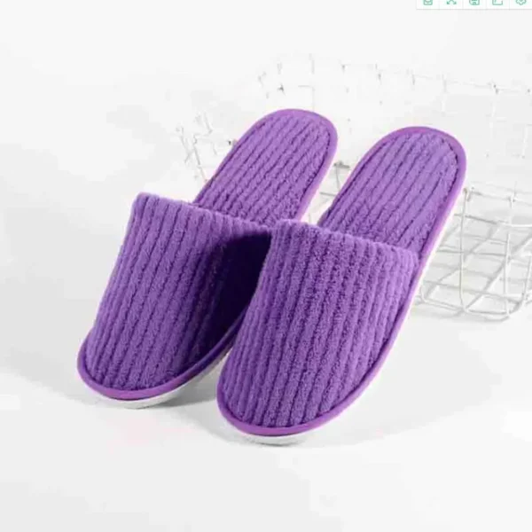 5 Pairs Winter Slippers Men Women  Hotel Disposable Slides Home Travel Sandals Hospitality Footwear One Size on Sale - Image 28