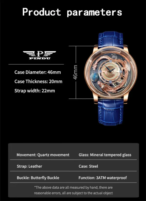 2022 New Fashion Quartz Wristwatches PINDU Mens For Watches Jacob&Co Astronomia Solar Watch Basel World Watch and Jewellery Show - Image 16