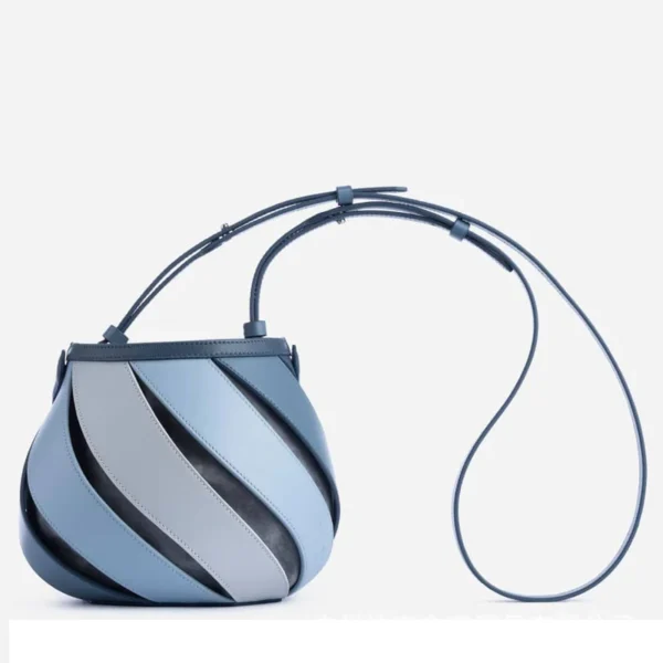 Circular Handbag Spring/Summer 2023 New Source Factory Small Designer Luxury Drawstring Shoulder Padchwork Women Bags Brands - Image 3