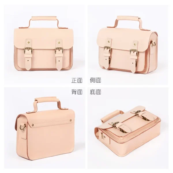 Women's simple fashion all-in-one leather waterproof multi-functional hand bill shoulder oblique span small square bag - Image 17