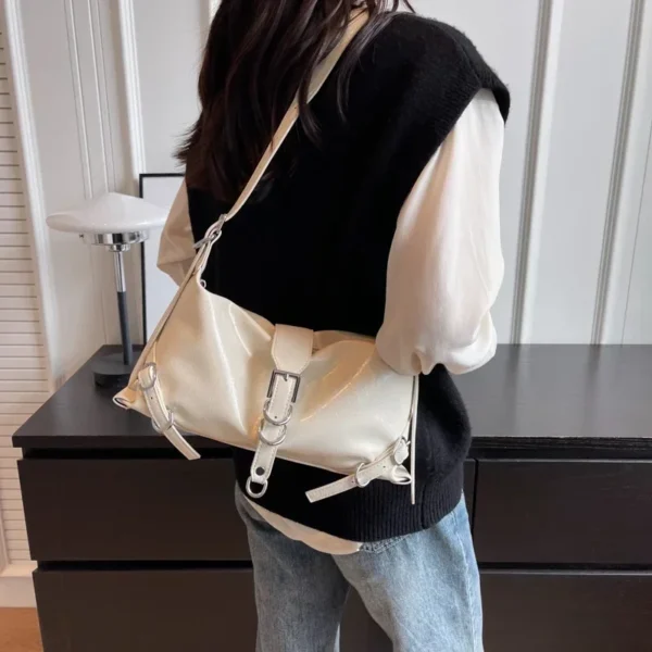 2023 High Quality Women's Bags Autumn New Fashion Simplicity High-capacity  Advanced Sense Shoulder Bag Solid Versatile Handbag - Image 2