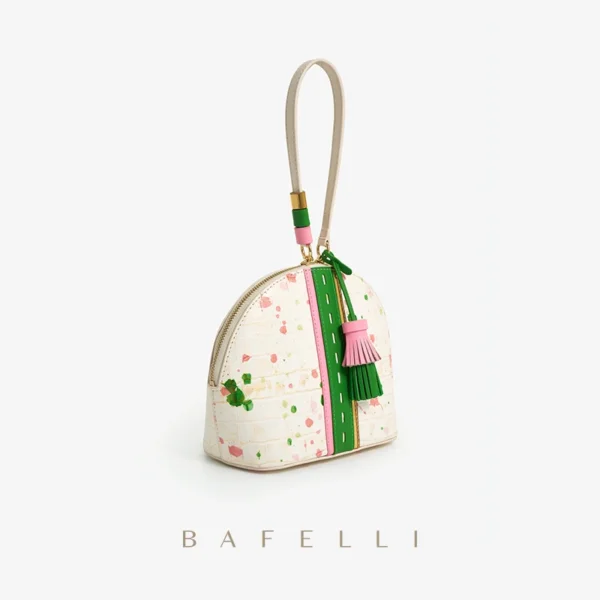 BAFELLI WOMEN'S NEW BAG ORIGINAL STYLE DESIGNER BRAND LUXURY HANDBAG TRENDING EVENING 2023 FASHION PURSE LEATHER CASUAL COLOR - Image 4