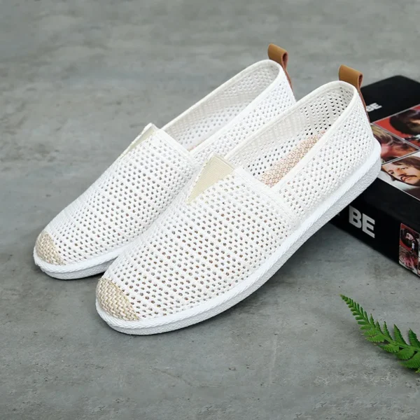 2023 Shoes Women's Summer Mesh Breathable Flat Shoes Ladies Comfort Light Sneaker Socks Women Slip on Loafers Zapatillas Muje - Image 9